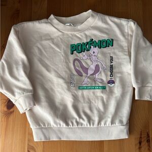 Kids H&M Pokemon Mewtwo Graphic Crewneck Sweater‎ Size 3/4
